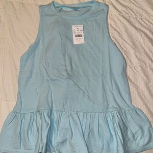 Girls crew cuts ruffle back tank